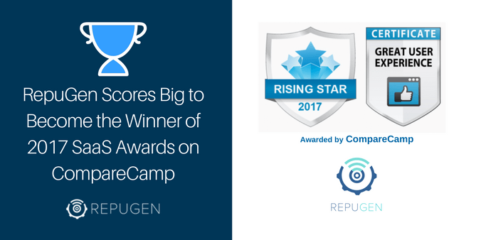 RepuGen Scores Big to Become the Winner of 2017 SaaS Awards on CompareCamp